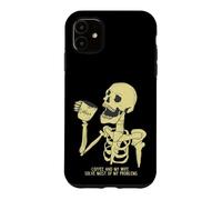 Carcasa para iPhone 11 Matrimonio Divertido Decir Café Y Mi Esposa Hombres Mujeres Calavera