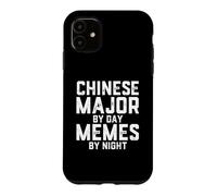 Carcasa para iPhone 11 Mayor Chino por día Memes por la Noche Estudiante de sinología de China
