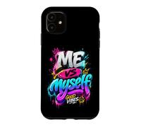Carcasa para iPhone 11 Me Vs Myself Graffiti Style Urban Streetwear Apparel Design