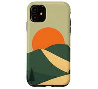 Carcasa para iPhone 11 Medio Siglo Montaña Puesta del Sol Paisaje
