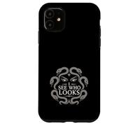 Carcasa para iPhone 11 Medusa Horror Mitología Serpiente Cabello Gorgona Oscuro Femenino