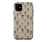 Carcasa para iPhone 11 Medusa Océano Animal Vida Marina Vintage
