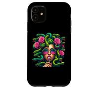 Carcasa para iPhone 11 Medusa Snakes Roses Lollipop Floral Greek Mythology