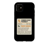 Carcasa para iPhone 11 Meme Divertido de Touch Grass Prescription RX Go Outside Care