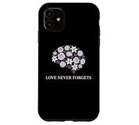 Carcasa para iPhone 11 Memory Care, partidario de la concienciación sobre el Alzheimer Love Never Forgets