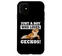 Carcasa para iPhone 11 Mens Reptile Boy Who Loves Leopard Geckos Lover