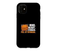 Carcasa para iPhone 11 Mente Corazón Estómago Lleno De Pan Frybread Divertidos Amantes De Pan