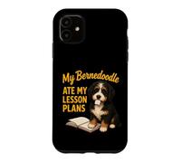 Carcasa para iPhone 11 Mi Bernedoodle se comió mis Planes de lecciones Funny Teacher