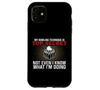 Carcasa para iPhone 11 Mi técnica de Bolos es Top Secret Funny Bowling Bowler