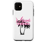 Carcasa para iPhone 11 Miami Beach Florida Palmera Retro Tropical