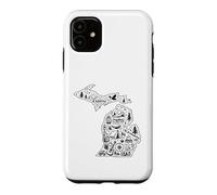 Carcasa para iPhone 11 Michigan Camping Adventure UP & Lower Peninsula Outdoor