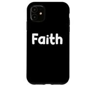 Carcasa para iPhone 11 Minimal Faith Word Design Simple Powerful Expression Tees