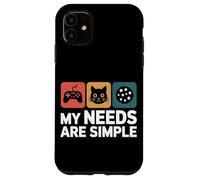 Carcasa para iPhone 11 Mis Necesidades Son Sencillas Gato Aficionado A Los Juegos