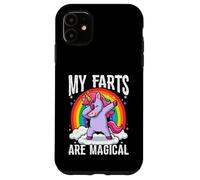 Carcasa para iPhone 11 Mis Pedos Son mágicos y Divertidos Unicornios tirándose Pedos