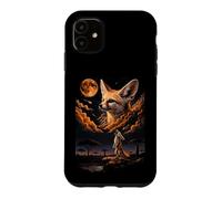 Carcasa para iPhone 11 Místico Fennec Fox Lunar Mirada Cósmica Noche