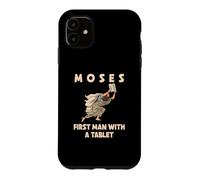 Carcasa para iPhone 11 Moisés Primer Hombre con una Tableta Divertida Pascua judía