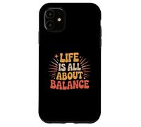 Carcasa para iPhone 11 Monociclo Vintage Divertido Dicho de la Vida es Todo sobre el Equilibrio