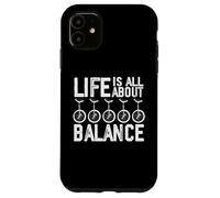 Carcasa para iPhone 11 Monociclo Vintage Divertido Dicho de la Vida es Todo sobre el Equilibrio