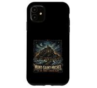 Carcasa para iPhone 11 Mont Saint Michel France Gothic Vibes Vintage Inspired