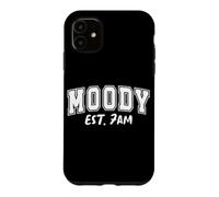 Carcasa para iPhone 11 Moody EST. 7AM: Cita Divertida para Amantes del Café