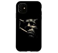 Carcasa para iPhone 11 Moody Fumador Hombre Cara Cigarrillo Retrato Vibe
