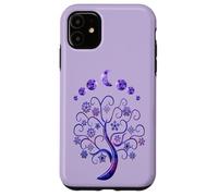 Carcasa para iPhone 11 Moon Phases Tree Fases De La Luna Árbol De La Vida Rosa