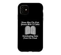Carcasa para iPhone 11 Moses Was The First Person with A Tablet Download from Cloud