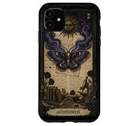 Carcasa para iPhone 11 Moth Sun Dark Gothic Crescent Moon Skull