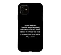 Carcasa para iPhone 11 Motivational Christian Bible Verse Philippians 3 13-14 Faith