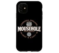 Carcasa para iPhone 11 Mousehole Cornwall England Coordenadas Etiqueta 2C