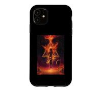 Carcasa para iPhone 11 Mujer Llamas Cósmicas Triángulo Transformación de Poder