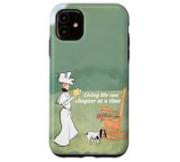 Carcasa para iPhone 11 Mujer y su Perro Amante de los Libros Viviendo la Vida un capítulo a la Vez