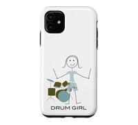 Carcasa para iPhone 11 Mujeres Divertidas Bateristas, Chicas músicas Bateristas