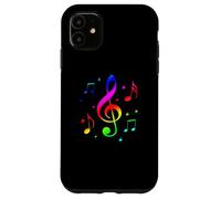 Carcasa para iPhone 11 Musical Instrument Song Key Treble Clef Pentagram Notes