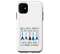 Carcasa para iPhone 11 Músico Humor Little Voices Tell Me Get More Guitars