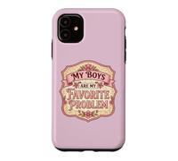 Carcasa para iPhone 11 My Boys Are My Favorite Problem Divertido Día de la Madre Mamá Hijos