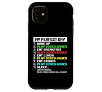 Carcasa para iPhone 11 My Day Jugar Videojuegos Gamer Chicos Hombres Niños Divertido
