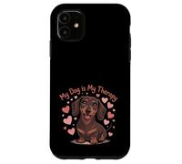 Carcasa para iPhone 11 My Dog Therapy Dachshund Lover - Cita Divertida
