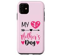 Carcasa para iPhone 11 My First Mothers Day Outfit Mommy 1st Time Mom Happy Mother