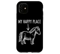 Carcasa para iPhone 11 My Happy Place Pony Lover Tiny Horse Miniatura Horse Niñas