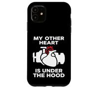 Carcasa para iPhone 11 My Other Heart Is Under The Hood Quote