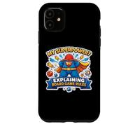 Carcasa para iPhone 11 My Superpower Explicando Las Reglas del Juego de Mesa Divertido Ventilador de Mesa
