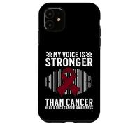 Carcasa para iPhone 11 My Voice Is Stronger Head and Neck Cancer Awareness Gifts