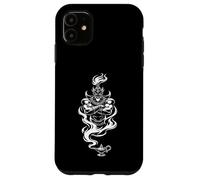 Carcasa para iPhone 11 Mystic Genie Djinn Rising from Lamp Bold Line Art Magic
