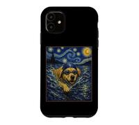 Carcasa para iPhone 11 Nadando Golden Retriever Art Nadador Perro Le Encanta Nadar