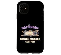Carcasa para iPhone 11 Nap Queen Bulldog Francés Edición Sleepy Dog Puppy Dueño