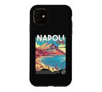 Carcasa para iPhone 11 Napoli Nápoles Italia Retro Viajes Arte Mediterráneo Playa