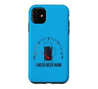 Carcasa para iPhone 11 Necesito Cerveza Ahora vacío Tanque de Gas medidor de Combustible Bebedor