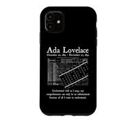Carcasa para iPhone 11 Nerd Vintage Ada Lovelace Ciencias de la Computación Profesora de Matem