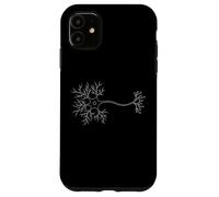 Carcasa para iPhone 11 Neurobiología Neurona Línea Celular Arte Cerebro Ciencia Minimal